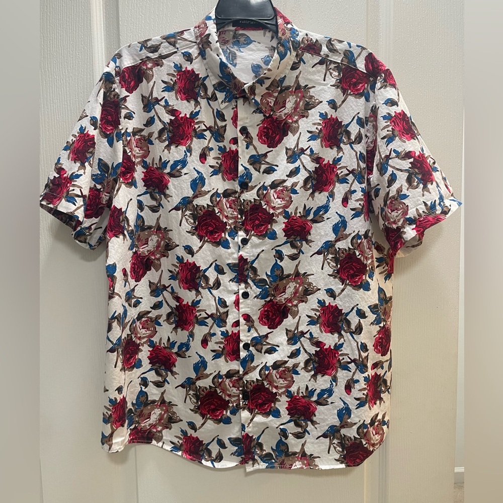 Floral Short Sleeve Men's Shirt